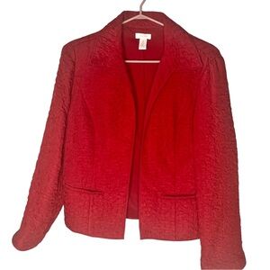 Chico's Textured Red Jacket Small